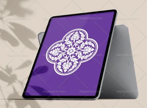 وکتور نشان طرح خاص گل شاه عباسی