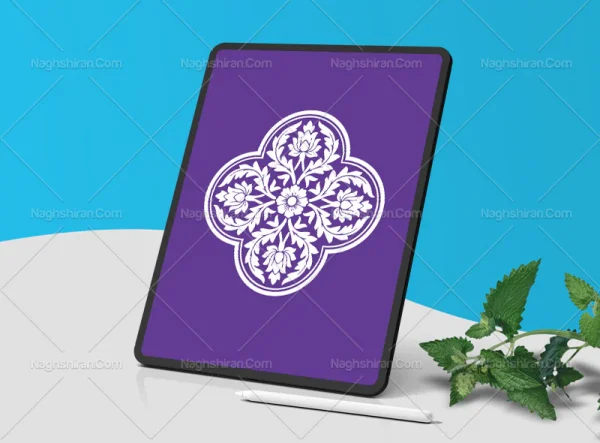 وکتور نشان طرح خاص گل شاه عباسی