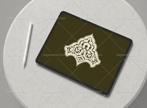 وکتور طرح نشان تذهیب