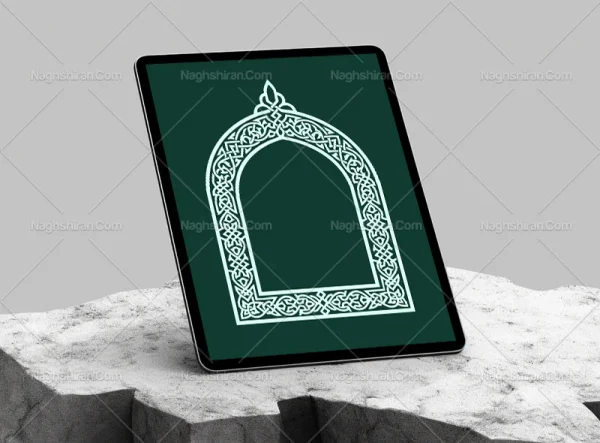 وکتور محراب طرح گره چینی