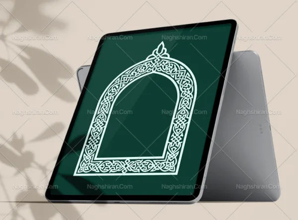 وکتور محراب طرح گره چینی
