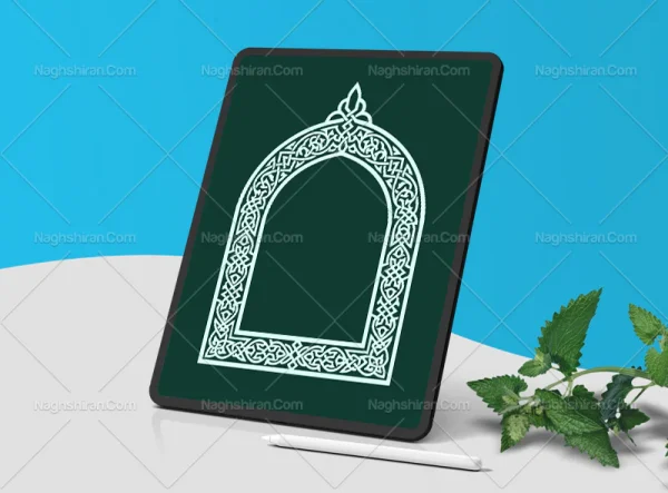 وکتور محراب طرح گره چینی