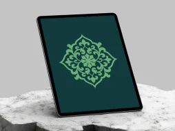 وکتور نشان سنتی گل هشت پر