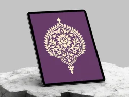 وکتور نشان گل و برگ سنتی طرح خاص
