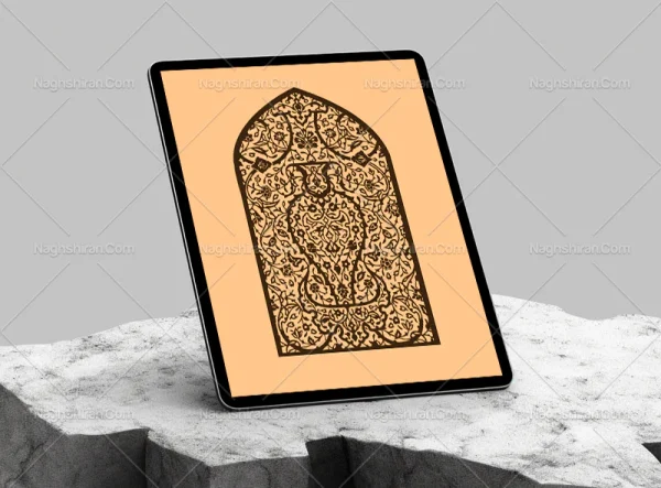 وکتور طرح محراب نقوش تذهیب