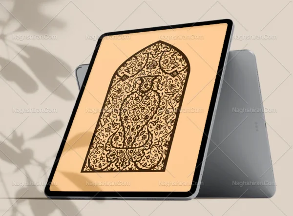وکتور طرح محراب نقوش تذهیب
