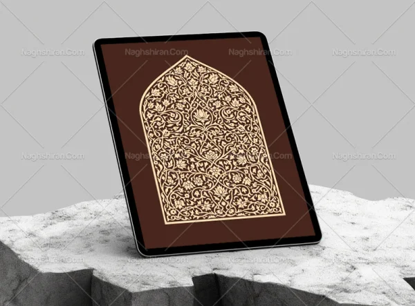 وکتور طرح محراب نقوش ختایی