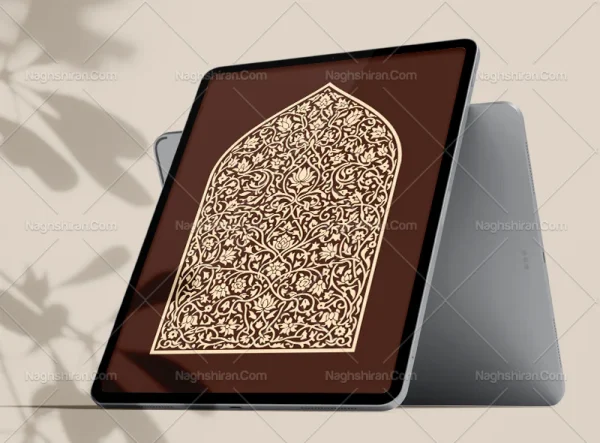 وکتور طرح محراب نقوش ختایی
