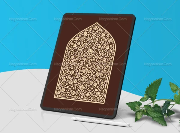 وکتور طرح محراب نقوش ختایی