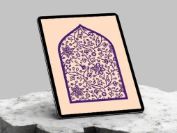 وکتور طرح محراب گل های پنبه ای