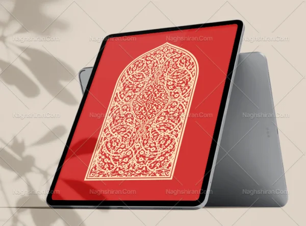 وکتور طرح محراب ختایی اسلیمی