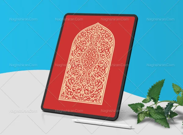 وکتور طرح محراب ختایی اسلیمی