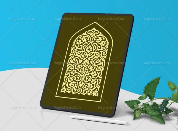 وکتور طرح محراب با المان های سنتی