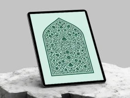 وکتور طرح محراب گل های ختایی