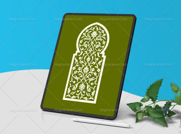 وکتور طرح محراب ساده تذهیب