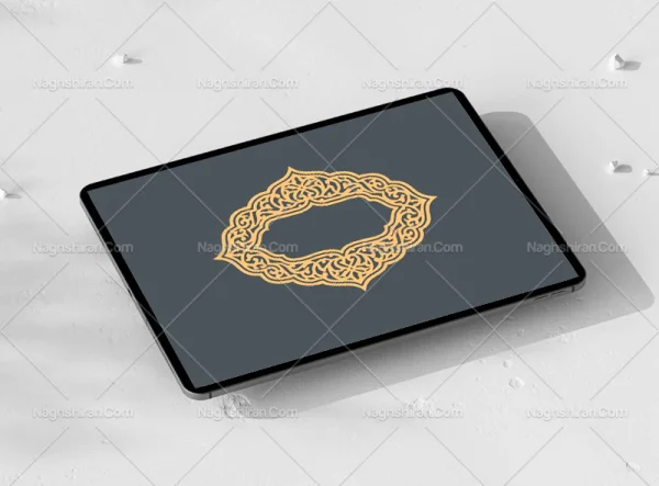 وکتور حاشیه طرح اسلیمی ترنج