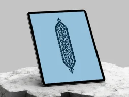 وکتور طرح قلمدان سنتی باریک