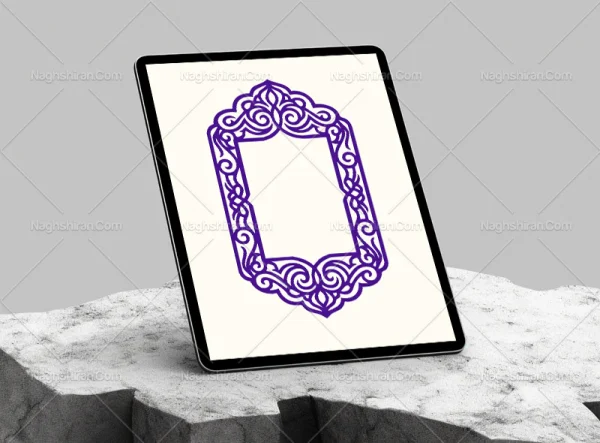 وکتور حاشیه طرح محراب سنتی