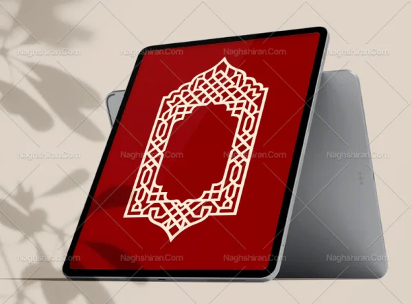 وکتور حاشیه طرح محراب گره چینی