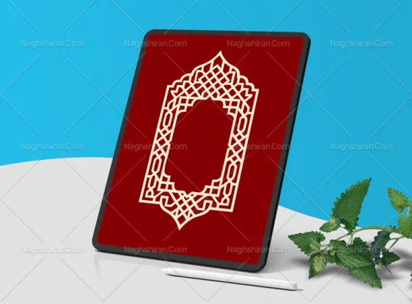 وکتور حاشیه طرح محراب گره چینی