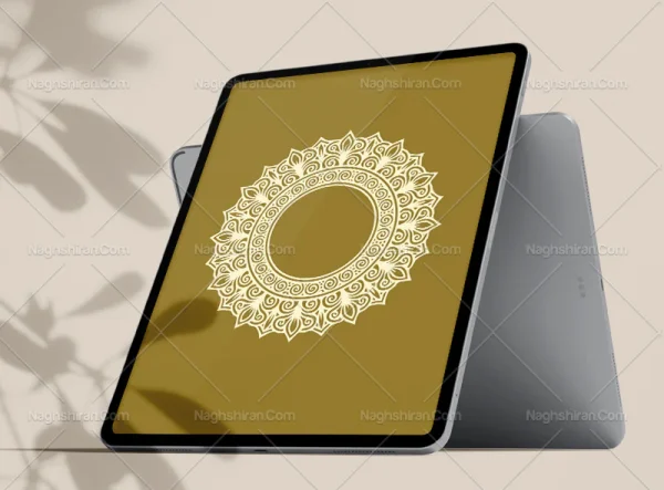 وکتور حاشیه طرح شمسه نقوش سنتی
