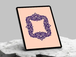 وکتور حاشیه سنتی آبی رنگ