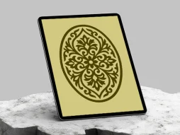 وکتور نشان بیضی سنتی