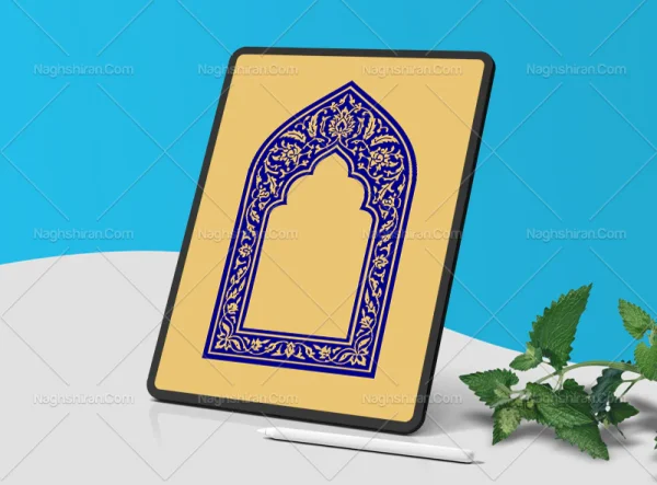 وکتور حاشیه طرح محراب ختایی
