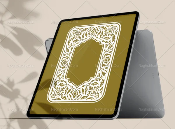وکتور حاشیه مستطیل تذهیب