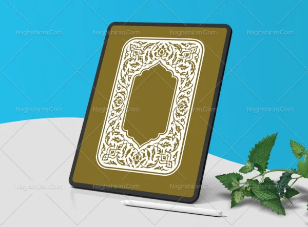 وکتور حاشیه مستطیل تذهیب