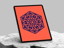 وکتور نشان شش ضلعی نقوش سنتی
