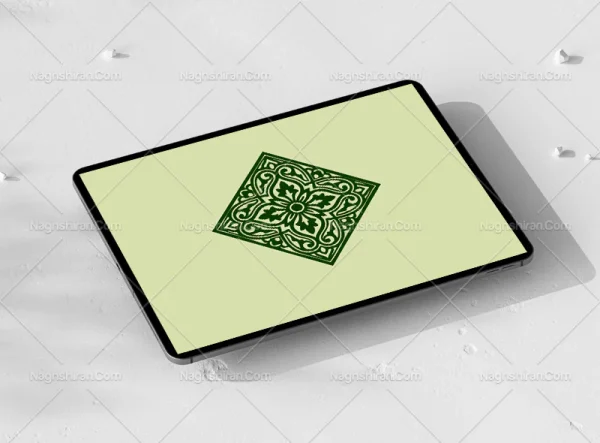 وکتور نشان لوزی نقوش سنتی