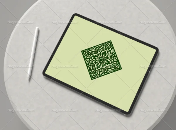 وکتور نشان لوزی نقوش سنتی