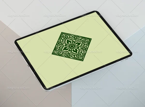 وکتور نشان لوزی نقوش سنتی