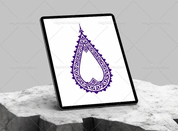 وکتور نشان طرح قطره اسلیمی