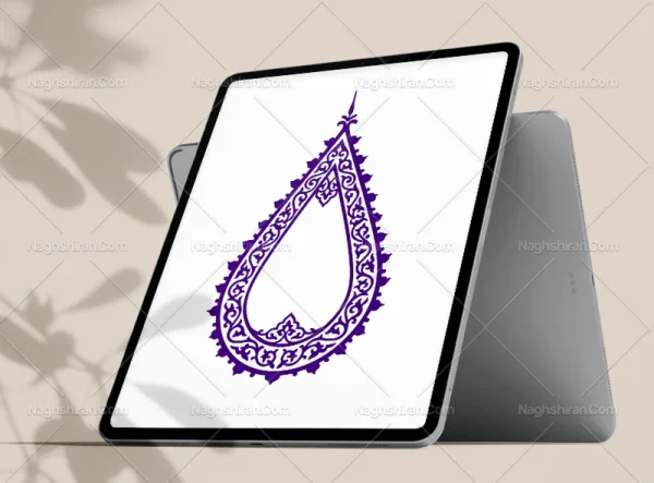 وکتور نشان طرح قطره اسلیمی