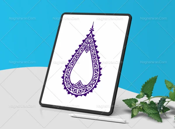 وکتور نشان طرح قطره اسلیمی