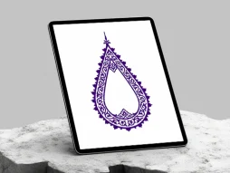 وکتور نشان طرح قطره اسلیمی