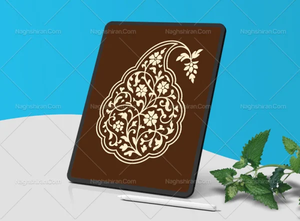 وکتور طرح بته جغه سنتی