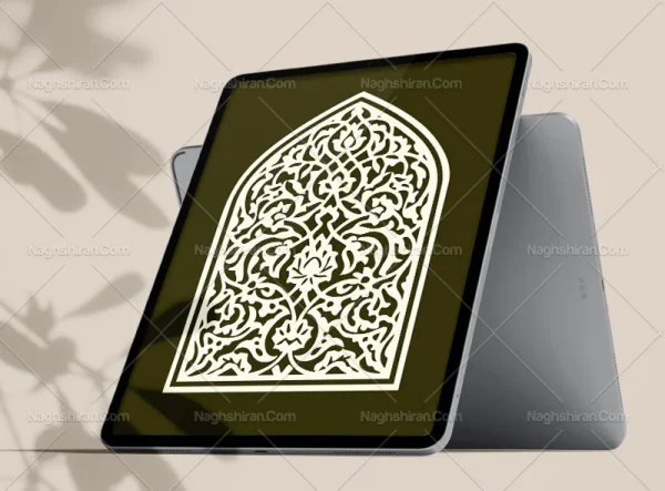 وکتور طرح محراب ختایی و اسلیمی