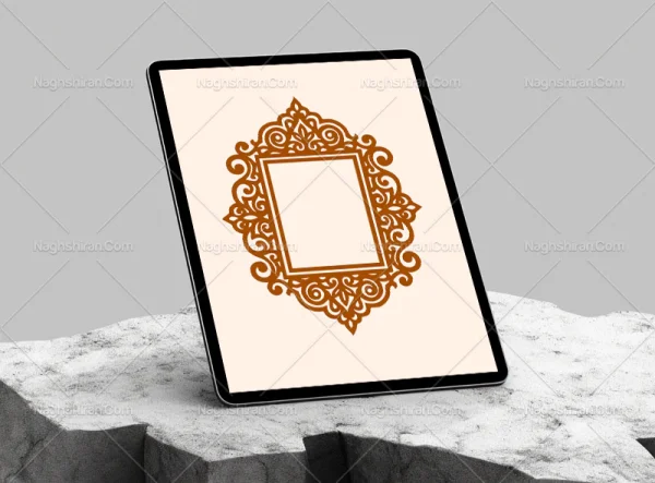 وکتور حاشیه نقوش سنتی توخالی