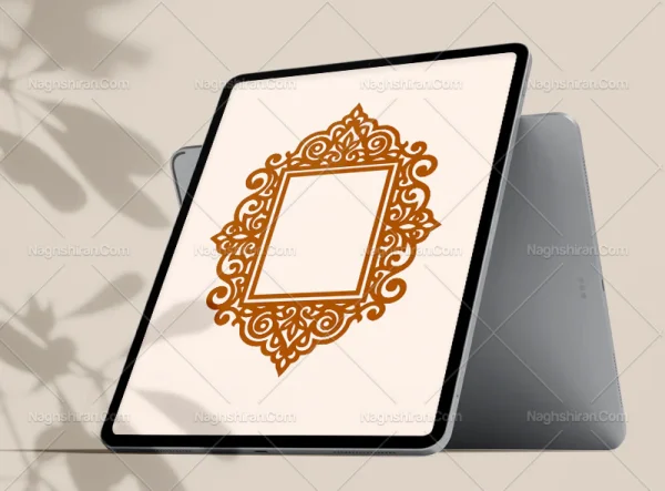وکتور حاشیه نقوش سنتی توخالی