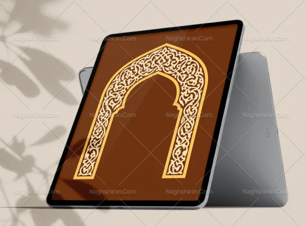 وکتور محراب نقوش تذهیب
