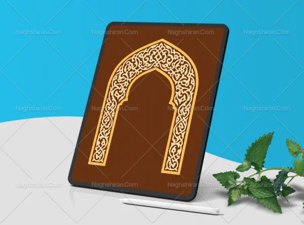 وکتور محراب نقوش تذهیب
