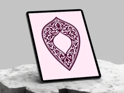 وکتور حاشیه نقوش سنتی طرح اشک