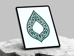 وکتور حاشیه نقش و نگار سنتی طرح اشک