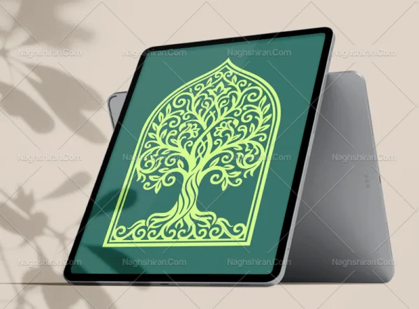 وکتور محراب طرح درخت