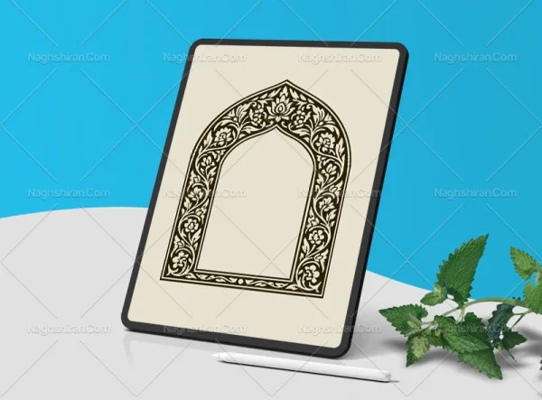 وکتور حاشیه محراب ختایی