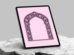 وکتور حاشیه طرح محراب گل و بته سنتی