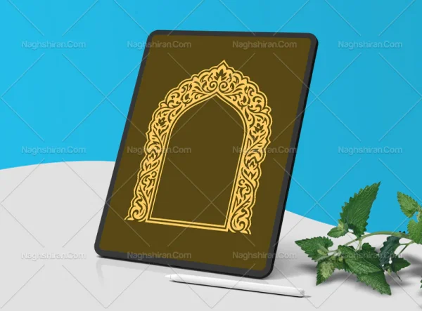 وکتور حاشیه طرح محراب نقش سنتی